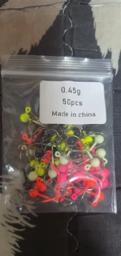 50pcs Jig Head Fishing Hook Set – Barbed Hooks (0.4g–2g) for Freshwater & Saltwater Lures photo review
