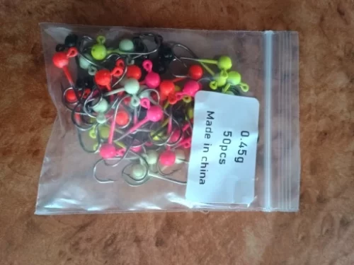 50pcs Jig Head Fishing Hook Set – Barbed Hooks (0.4g–2g) for Freshwater & Saltwater Lures photo review