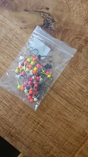 50pcs Jig Head Fishing Hook Set – Barbed Hooks (0.4g–2g) for Freshwater & Saltwater Lures photo review