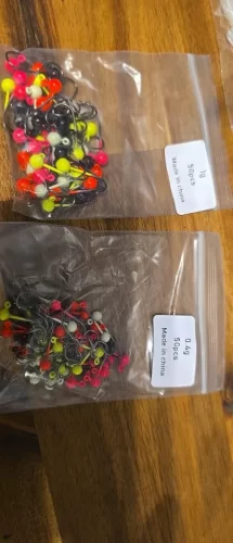 50pcs Jig Head Fishing Hook Set – Barbed Hooks (0.4g–2g) for Freshwater & Saltwater Lures photo review