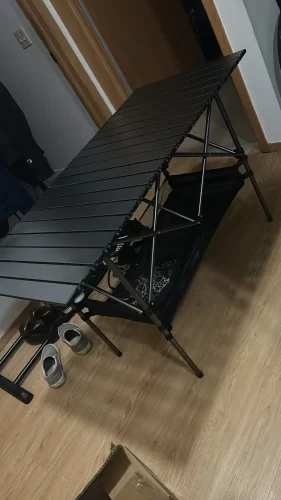 Portable Folding Camping Table – Lightweight Side Table with Large Storage Pouch photo review