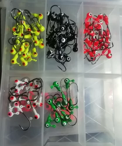 50pcs Jig Head Fishing Hook Set – Barbed Hooks (0.4g–2g) for Freshwater & Saltwater Lures photo review