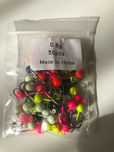 50pcs Jig Head Fishing Hook Set – Barbed Hooks (0.4g–2g) for Freshwater & Saltwater Lures photo review