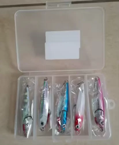 5pcs Metal Jig Fishing Lure Set – 10g to 40g Weights for Bass, Trout, and Saltwater Jigging photo review