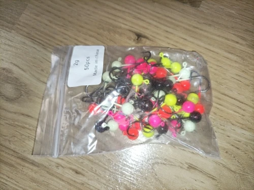 50pcs Jig Head Fishing Hook Set – Barbed Hooks (0.4g–2g) for Freshwater & Saltwater Lures photo review