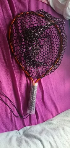 Ultralight Aluminum Fishing Net with Silicone Mesh photo review