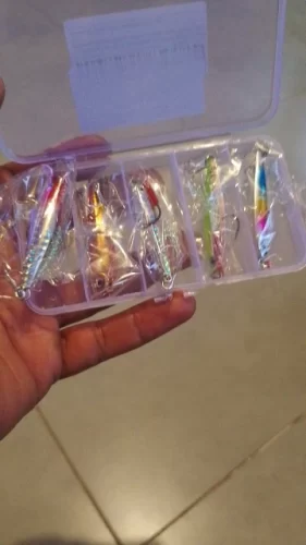 5pcs Metal Jig Fishing Lure Set – 10g to 40g Weights for Bass, Trout, and Saltwater Jigging photo review