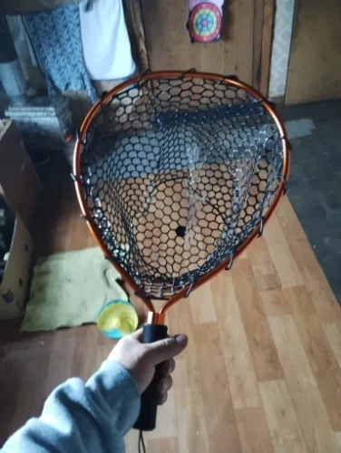 Ultralight Aluminum Fishing Net with Silicone Mesh photo review