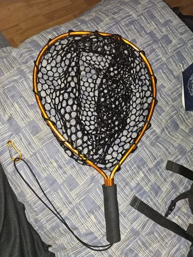 Ultralight Aluminum Fishing Net with Silicone Mesh photo review