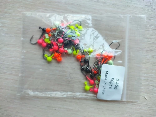 50pcs Jig Head Fishing Hook Set – Barbed Hooks (0.4g–2g) for Freshwater & Saltwater Lures photo review