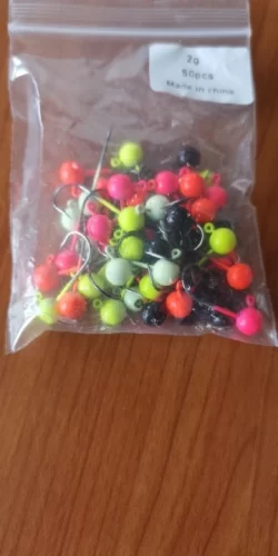 50pcs Jig Head Fishing Hook Set – Barbed Hooks (0.4g–2g) for Freshwater & Saltwater Lures photo review