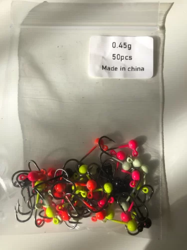 50pcs Jig Head Fishing Hook Set – Barbed Hooks (0.4g–2g) for Freshwater & Saltwater Lures photo review