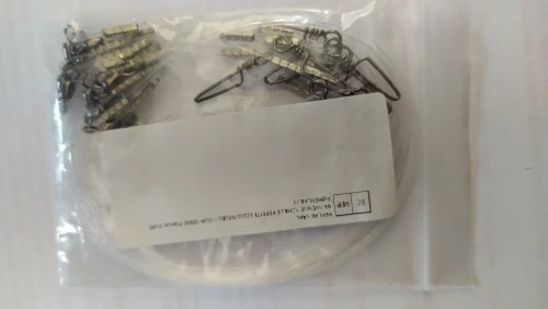 10-Pack Fluorocarbon Fishing Leaders – 20lb / 50lb Line with Swivels & Snaps photo review