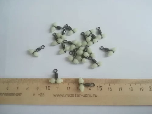 20pcs Luminous 3-Way Fishing Swivels – Rolling Line Connectors with Fluorescent Beads photo review