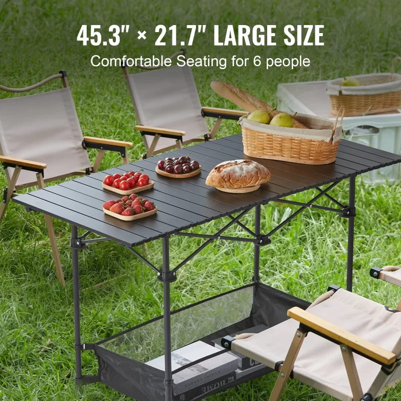 Portable Folding Camping Table – Lightweight Side Table with Large Storage Pouch - Image 6