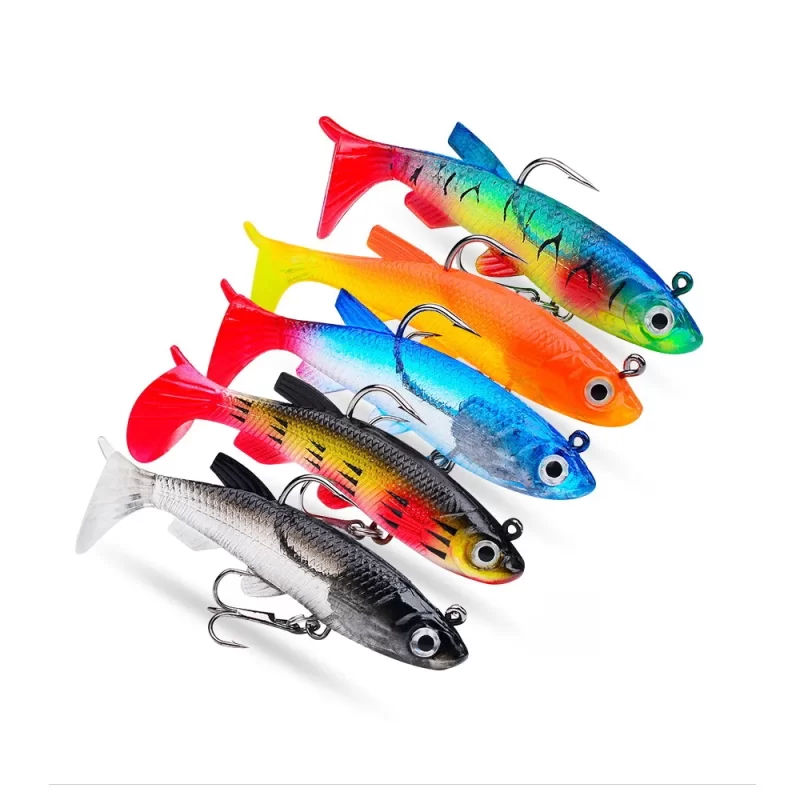 Soft Rubber Swimbait Lure – 75mm / 85mm Curly T-Tail Sinking Bait for Bass, Pike & More - Image 2