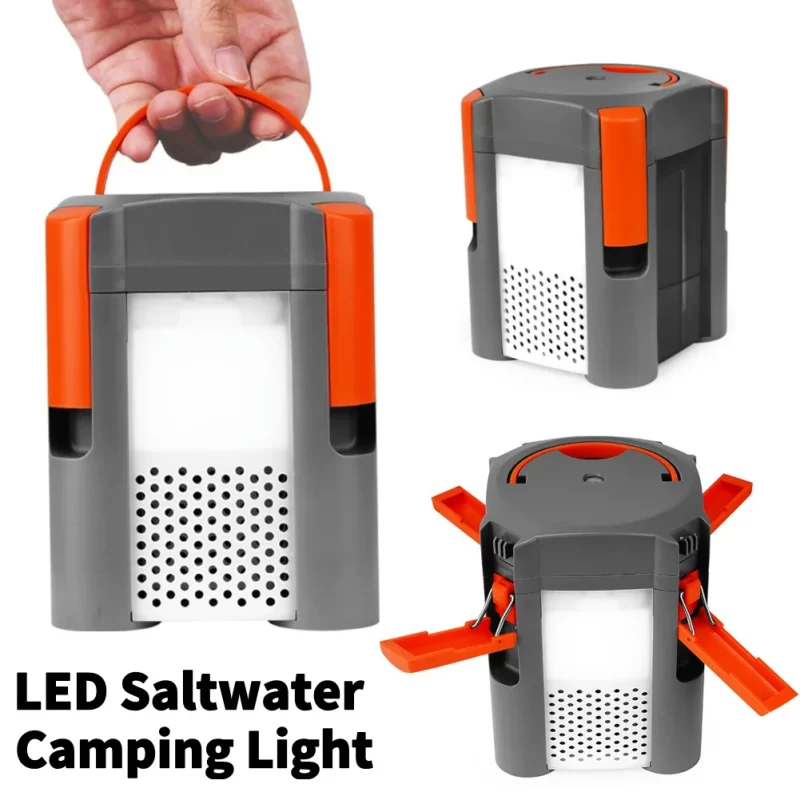 Salt Water Camping Lamp – 72-Hour Emergency Lantern with No Battery Needed