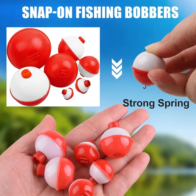 7pcs Fishing Float Set – Snap-On Round Bobbers (0.5–2.5 inch) for Freshwater & Saltwater - Image 4