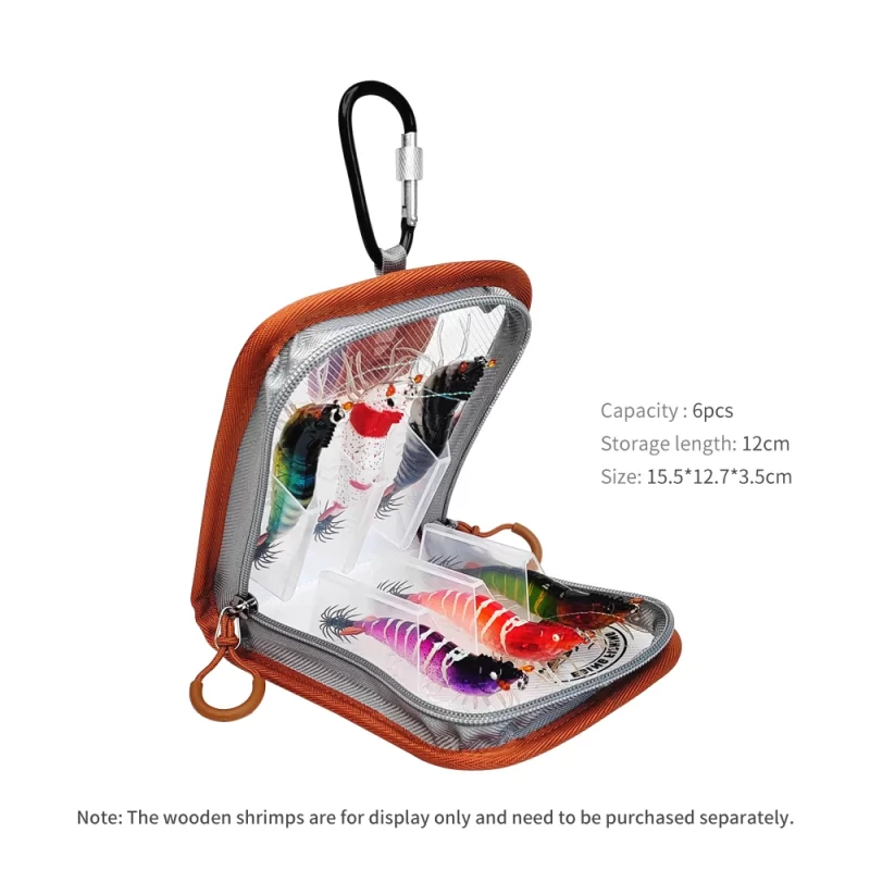Portable Squid Jig Lure Hook Storage Case – 6 Grid Waterproof Tackle Bag - Image 5