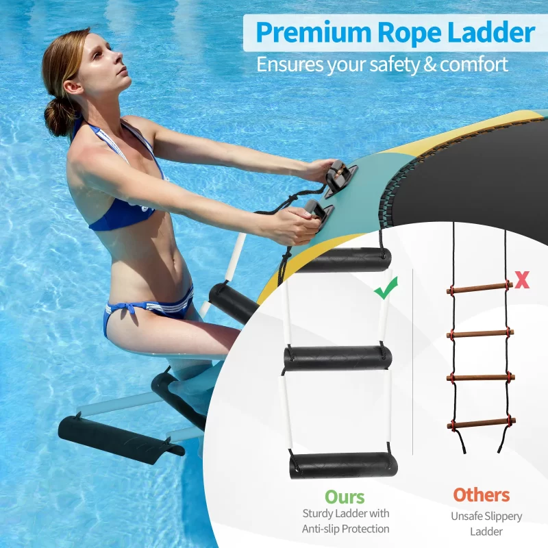 10ft Inflatable Water Bouncer – Floating Splash Pad & Trampoline for Lakes, Beaches & Boat Days - Image 6