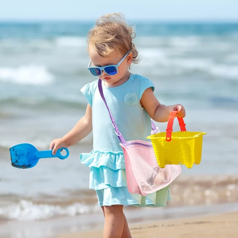 Portable Kids Mesh Bag – Foldable Mesh Bag for Toys, Towels & Outdoor Fun - Image 3