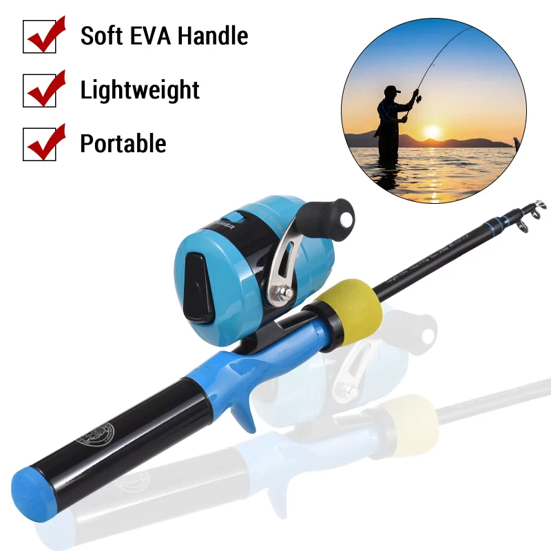 Kids Fishing Pole and Reel Set – Complete Combo Kit with Tackle Box, Hooks & Lures - Image 2