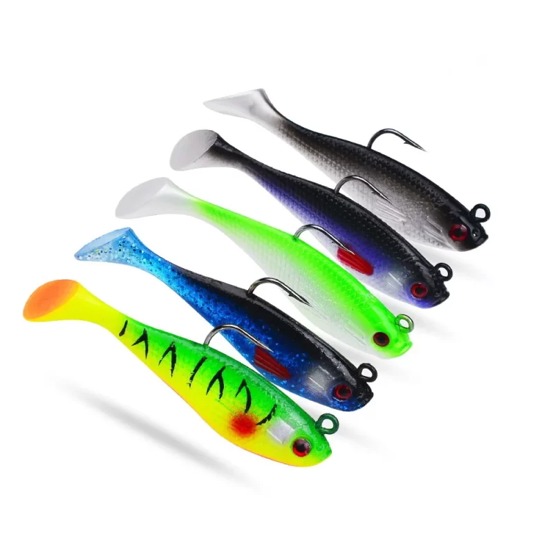 Soft Rubber Swimbait Lure – 75mm / 85mm Curly T-Tail Sinking Bait for Bass, Pike & More - Image 3