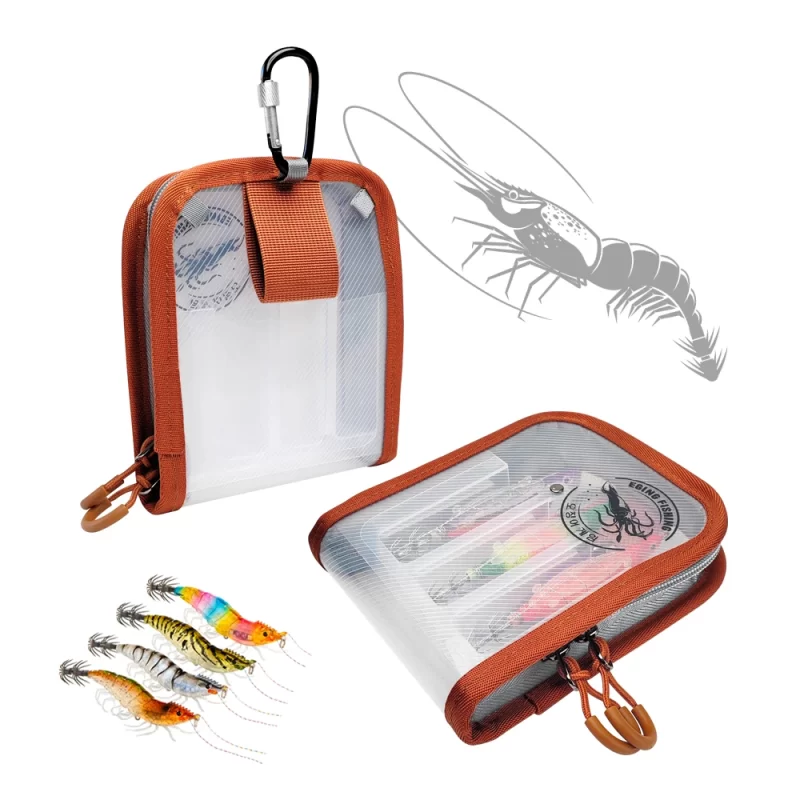 Portable Squid Jig Lure Hook Storage Case – 6 Grid Waterproof Tackle Bag