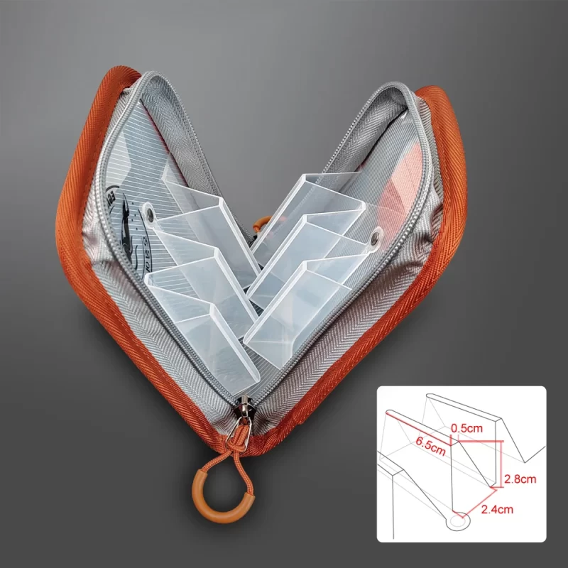 Portable Squid Jig Lure Hook Storage Case – 6 Grid Waterproof Tackle Bag - Image 2