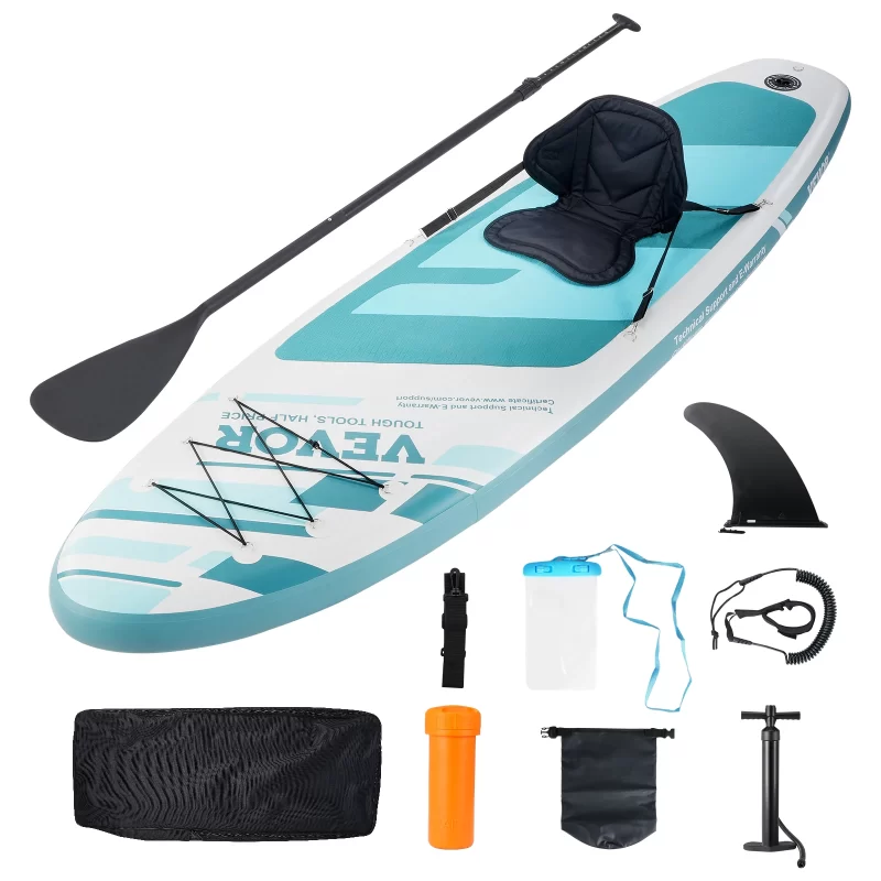 Inflatable Stand-Up Paddle Board – 10'/10.6' SUP with Kayak Seat, Paddle & Accessories