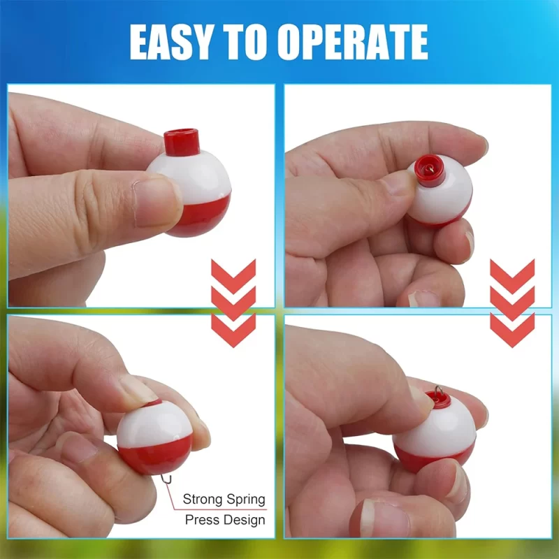 7pcs Fishing Float Set – Snap-On Round Bobbers (0.5–2.5 inch) for Freshwater & Saltwater - Image 5