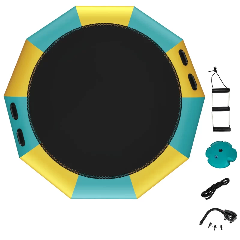 10ft Inflatable Water Bouncer – Floating Splash Pad & Trampoline for Lakes, Beaches & Boat Days