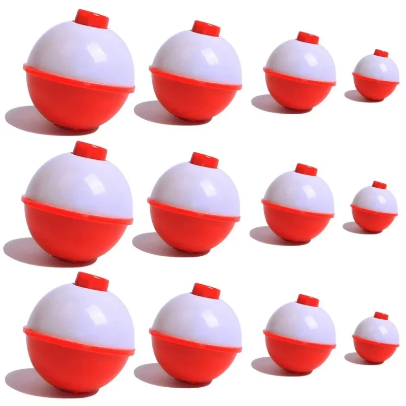 7pcs Fishing Float Set – Snap-On Round Bobbers (0.5–2.5 inch) for Freshwater & Saltwater