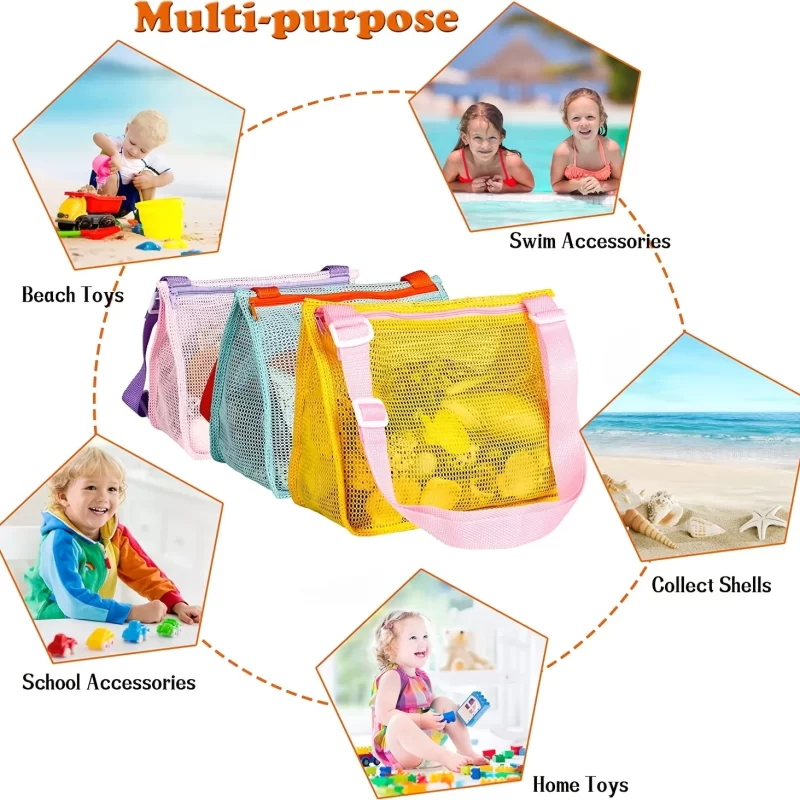 Portable Kids Mesh Bag – Foldable Mesh Bag for Toys, Towels & Outdoor Fun - Image 5
