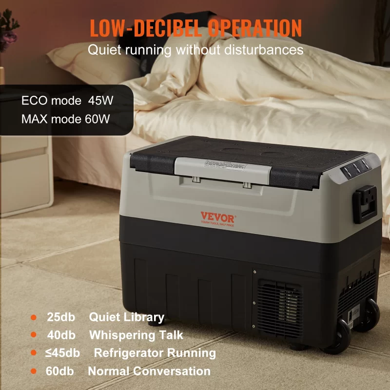 Portable Compressor Car Refrigerator – 35L / 45L / 55L with Foldable Handle & Wheels - Image 4