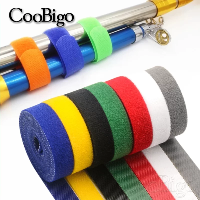 Fishing Rod Tie Strap Roll – Adjustable Hook & Loop Tape for Rods, Cables, and Outdoor Gear