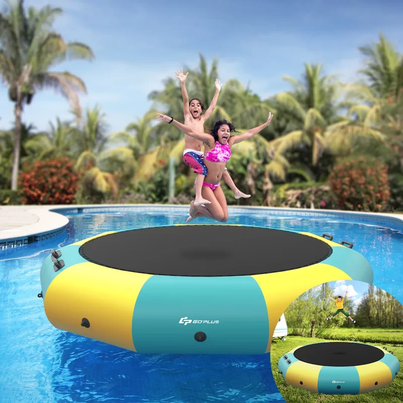 10ft Inflatable Water Bouncer – Floating Splash Pad & Trampoline for Lakes, Beaches & Boat Days - Image 2