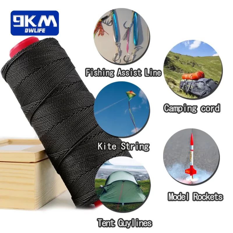Black Braided Kevlar Cord – Rope for Fishing, Outdoor, and Survival Use - Image 6