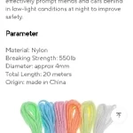 Luminous Paracord – 9-Strand Fluorescent Nylon Rope for Outdoor, Camping & Survival photo review
