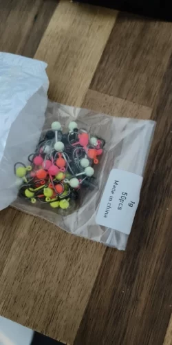 50pcs Jig Head Fishing Hook Set – Barbed Hooks (0.4g–2g) for Freshwater & Saltwater Lures photo review