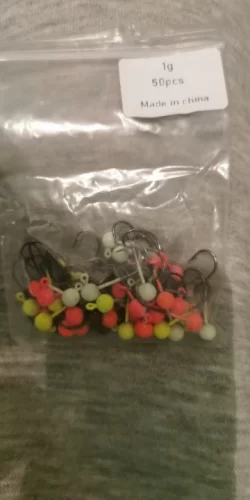 50pcs Jig Head Fishing Hook Set – Barbed Hooks (0.4g–2g) for Freshwater & Saltwater Lures photo review