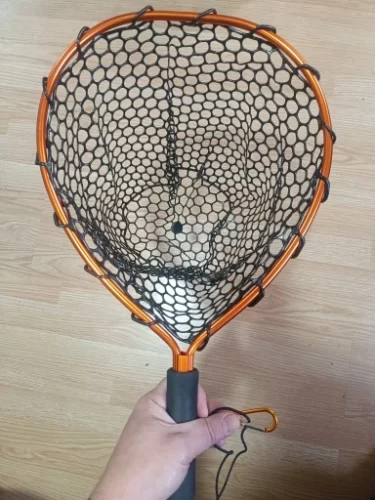Ultralight Aluminum Fishing Net with Silicone Mesh photo review