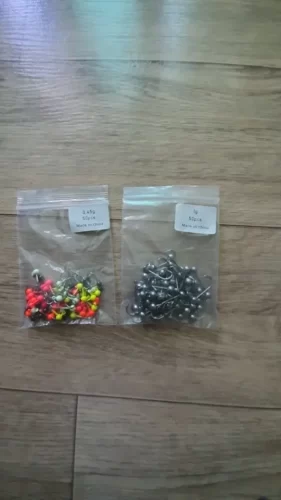 50pcs Jig Head Fishing Hook Set – Barbed Hooks (0.4g–2g) for Freshwater & Saltwater Lures photo review