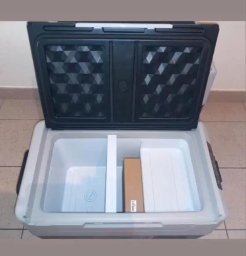 Portable Compressor Car Refrigerator – 35L / 45L / 55L with Foldable Handle & Wheels photo review