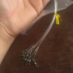 10-Pack Fluorocarbon Fishing Leaders – 20lb / 50lb Line with Swivels & Snaps photo review