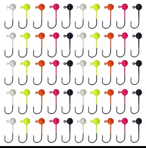 50pcs Jig Head Fishing Hook Set – Barbed Hooks (0.4g–2g) for Freshwater & Saltwater Lures photo review