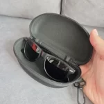 Sunglass Case with Carabiner Hook Colorful Sunglasses Hard Case Zipper Eyeglasses and Sunglass Holder photo review