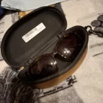 Sunglass Case with Carabiner Hook Colorful Sunglasses Hard Case Zipper Eyeglasses and Sunglass Holder photo review