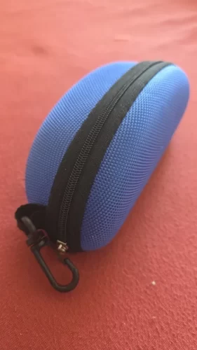 Sunglass Case with Carabiner Hook Colorful Sunglasses Hard Case Zipper Eyeglasses and Sunglass Holder photo review