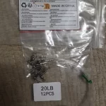 10-Pack Fluorocarbon Fishing Leaders – 20lb / 50lb Line with Swivels & Snaps photo review